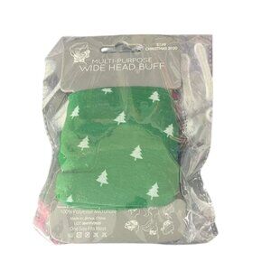 Green Multi-Purpose Head Buff with White Tree Design